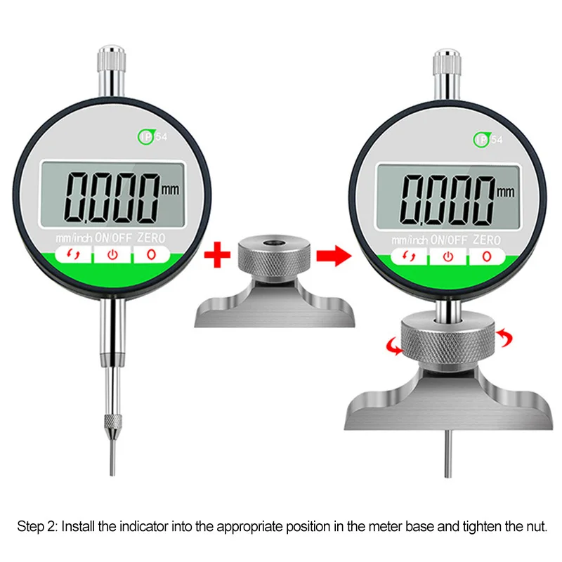 Digital Dial Indicator 0-12.7mm IP54 Touch Display Depth Gauge Dial Depth Gage Base Accessory dial indicator gauge dial indicator