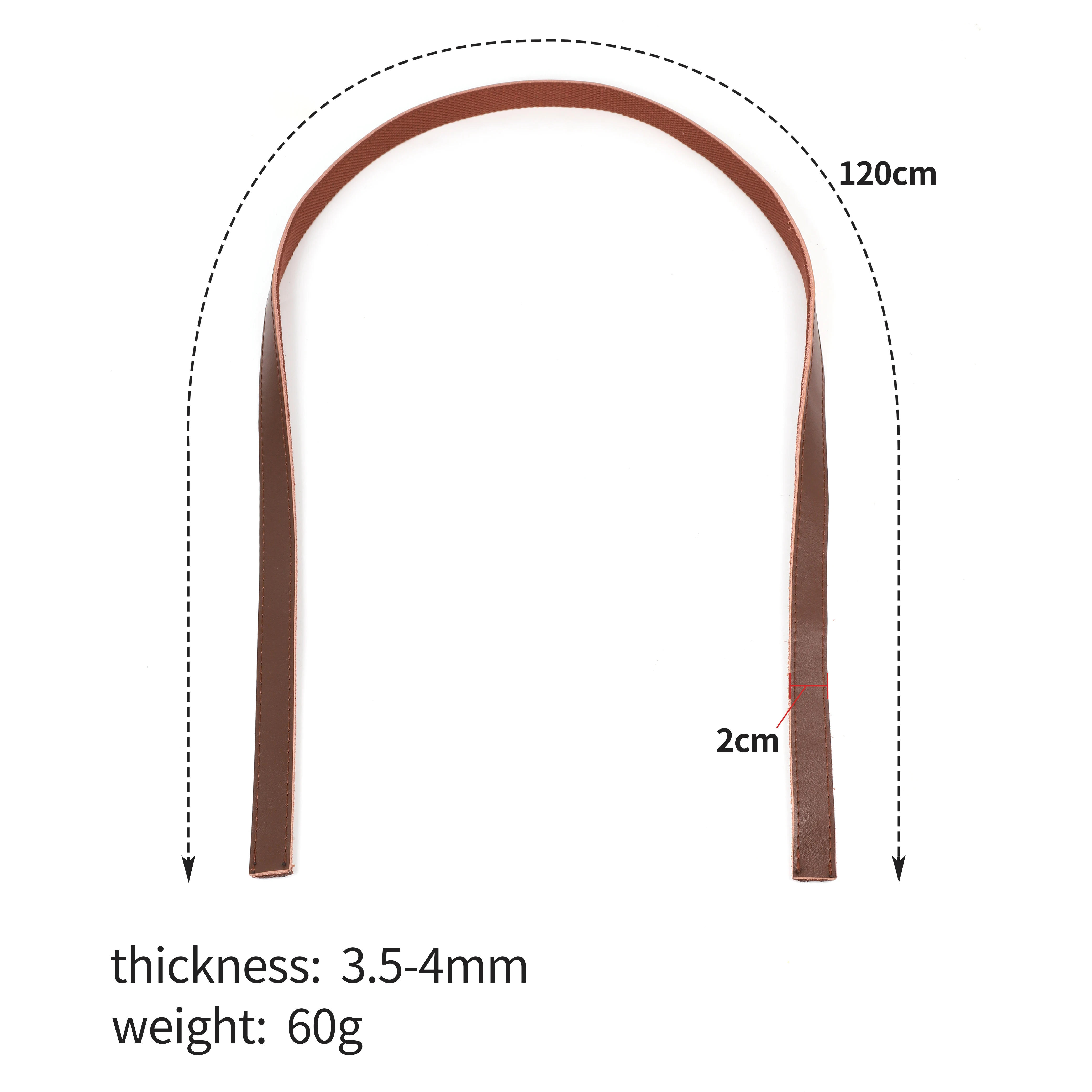 120cm Genuine Leather + Webbing Tapes for Trim Sewing Material Safety Belt Knapsack Strap Bag Buckles Clothing Accessories