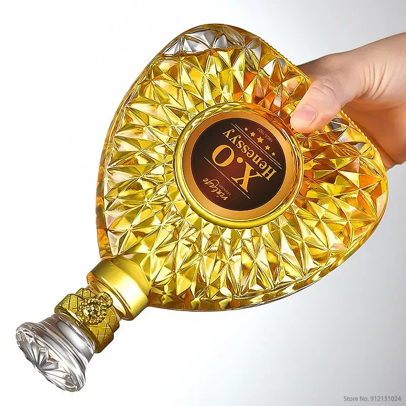 Carafe À Whisky Sans Plomb, 750Ml, Pour Bar De Luxe, Pour Liqueur, Scotch, Avec Bouchon Hermétique