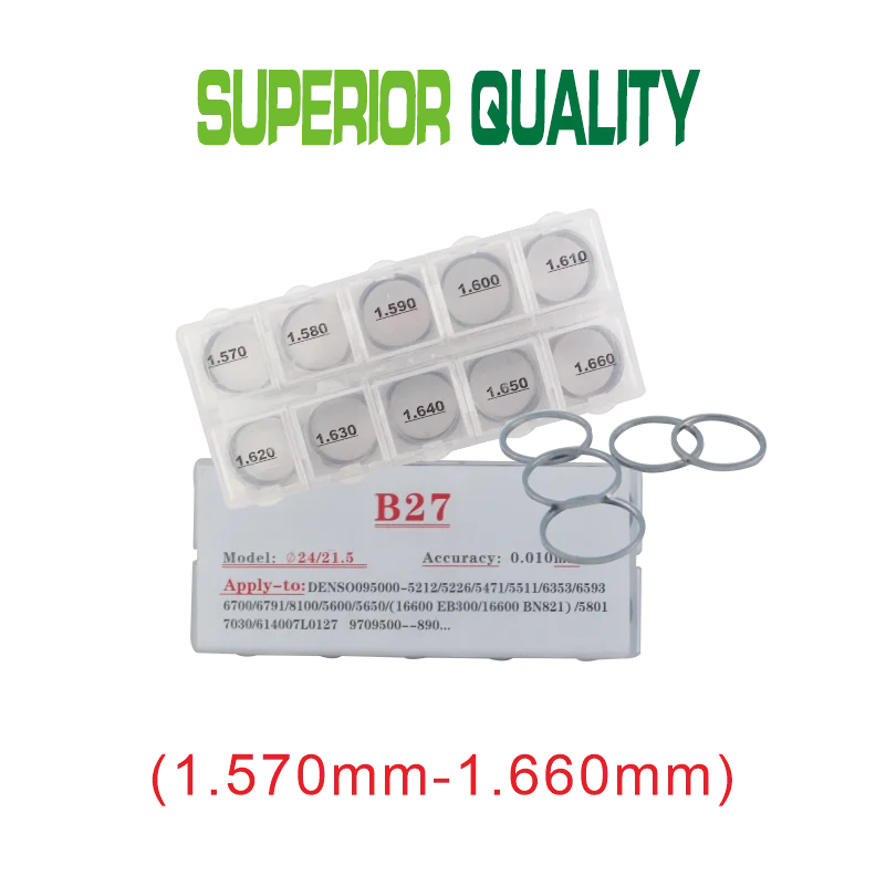 Auto Parts Diesel Engine Injectors Adjusting Shim B21 B23 B24 B27 Common Rail Injector Adjustment Shim Gasket Washer for Bosch