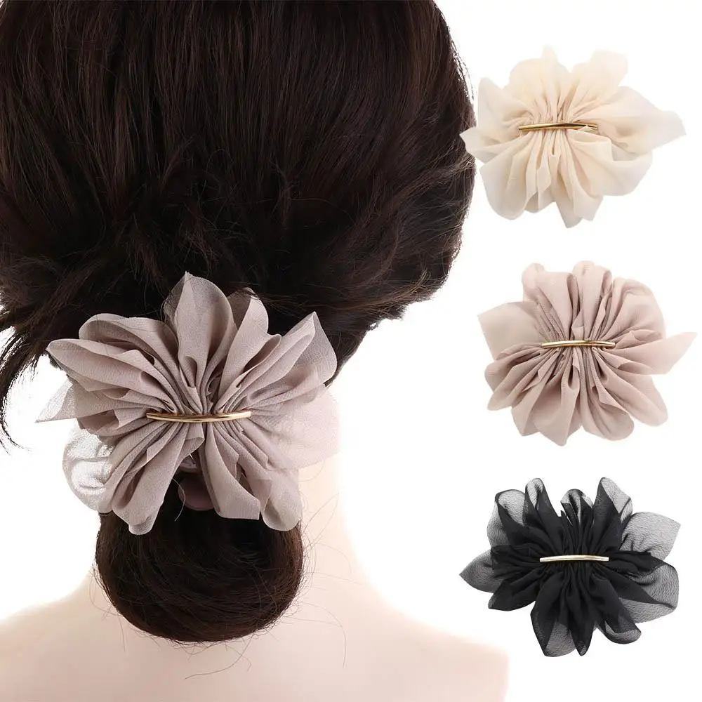 

Hairpins Barrette Spring Clip Chiffon Flower Hair Clip Korean Style Headwear Female Hair Accessories Balletcore Bow Hairpin