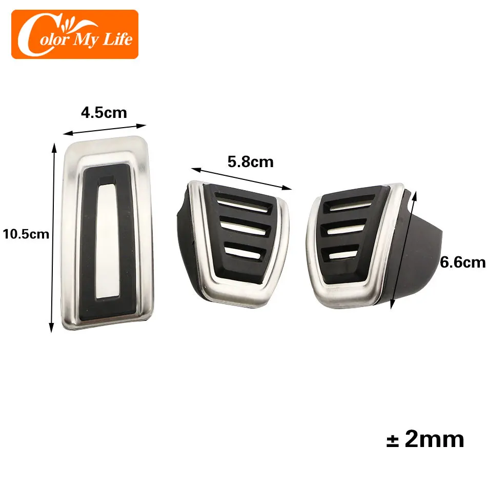 Car Pedals For VW Cross Coupe Arteon Jetta MK7 Touran Accessories Auto Pedal Pad Cover car pedals pedal cover stainless steel pedal cover