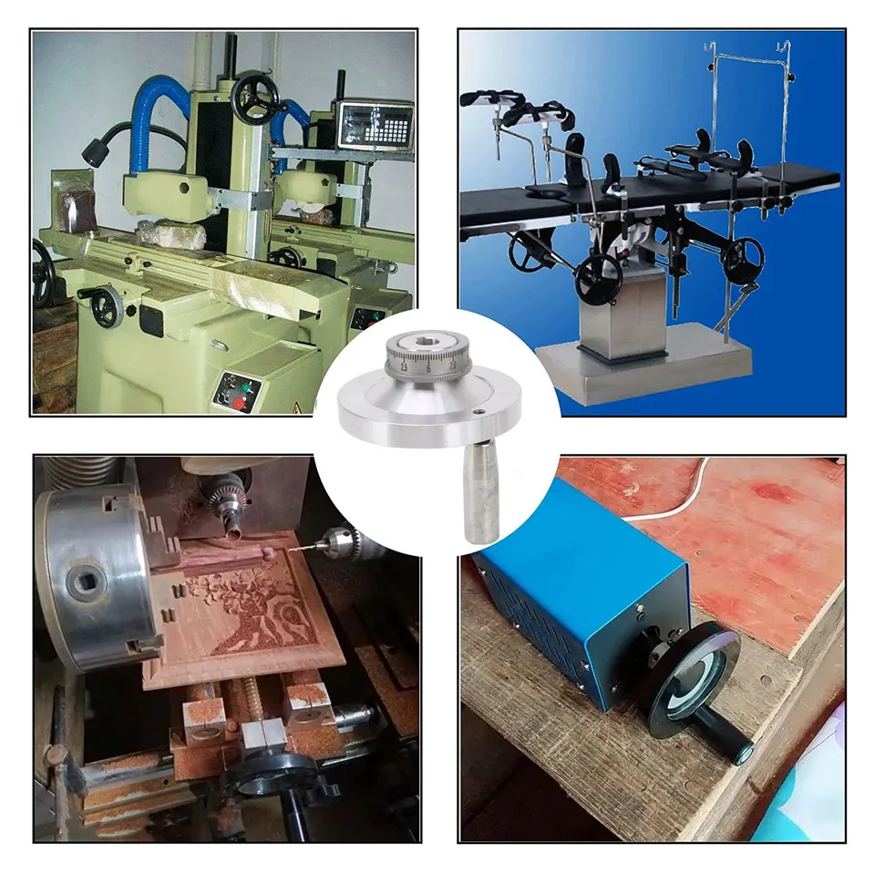 Volant De Tour 80 Mm En Alliage D'aluminium Avec Manivelle Pour Mini