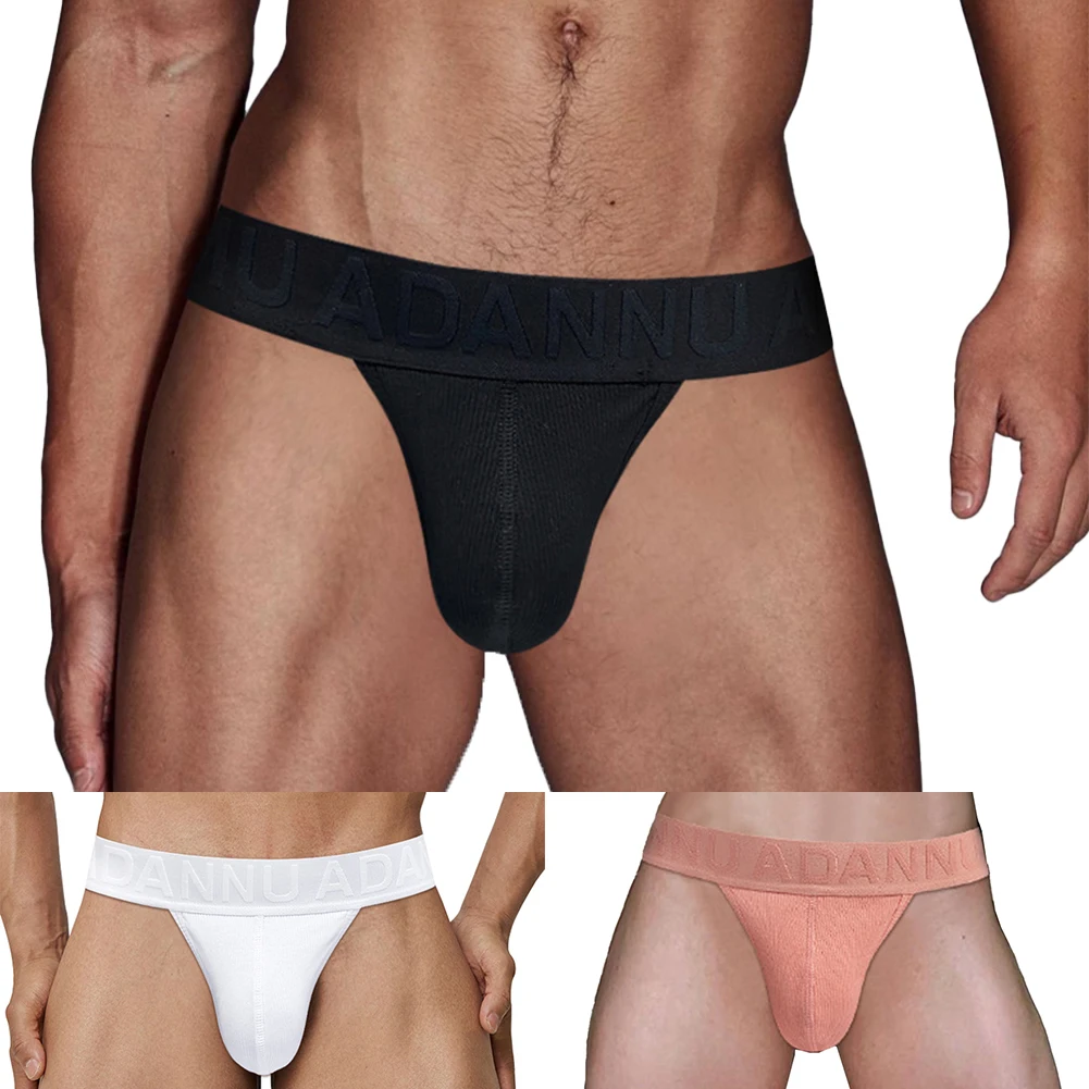 

Popular Mens Sexy Underwear G-string Thongs Bikini High Quality Briefs Mans Lingerie U Pouch Underpants Мужские Трусы