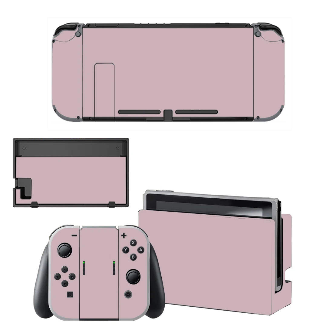 Vibrant Pure Pink-Purple Vinyl Skin Set for Console, Controller, and Stand