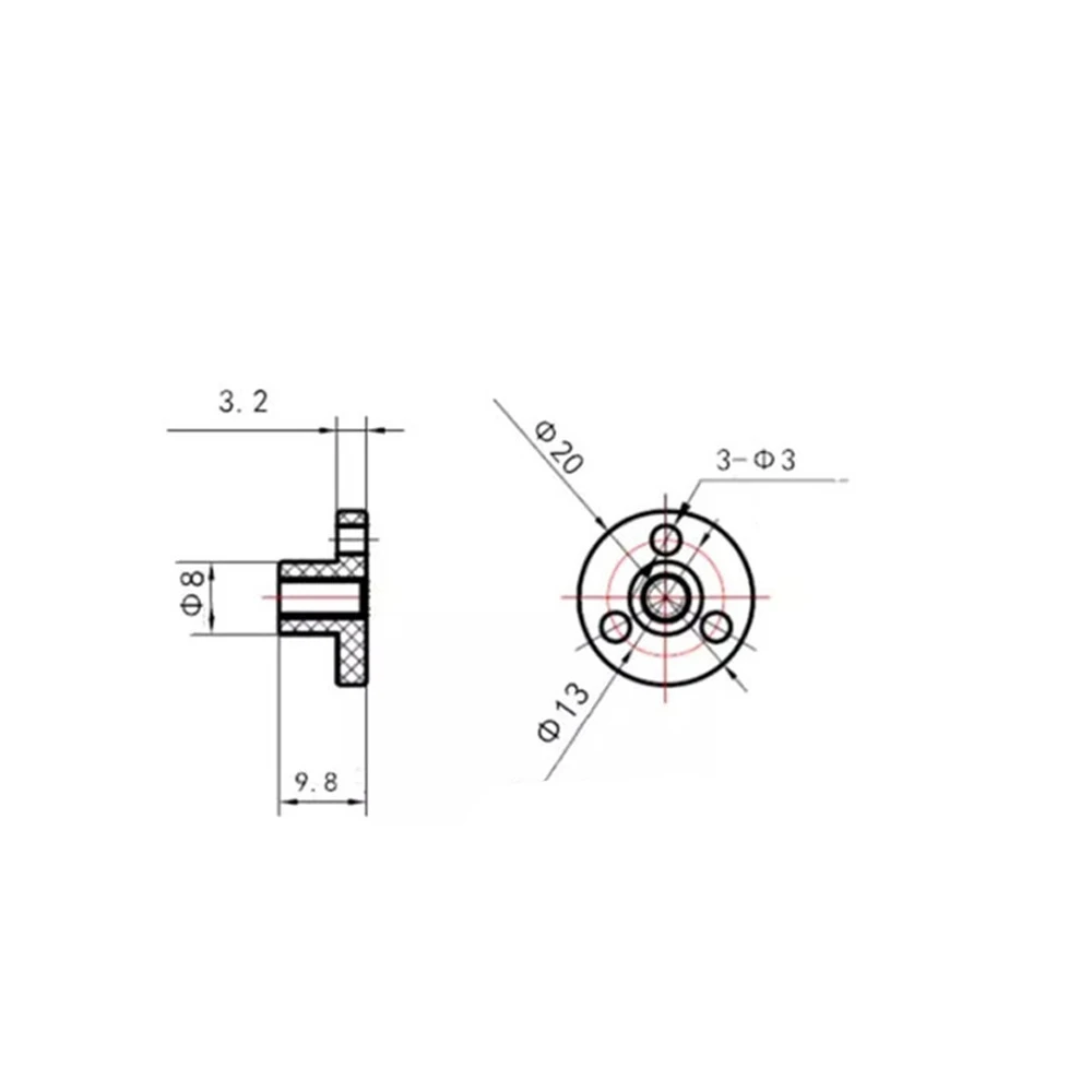 1pc T5 Lead Screw Thread 8mm Pitch1mm Lead 1mm/2mm/4mm 100/200/300/400/500/550mm with nylon Nut CNC 3D Printer Trapezoidal Rod