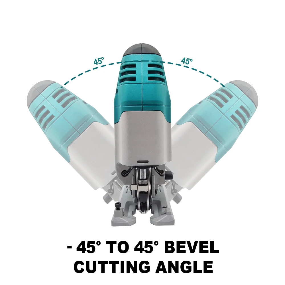 Cordless Jigsaw 6-Speed Brushless Electric 26mm 4-Position Orbital Wood Power Tool For Makita 18V Battery