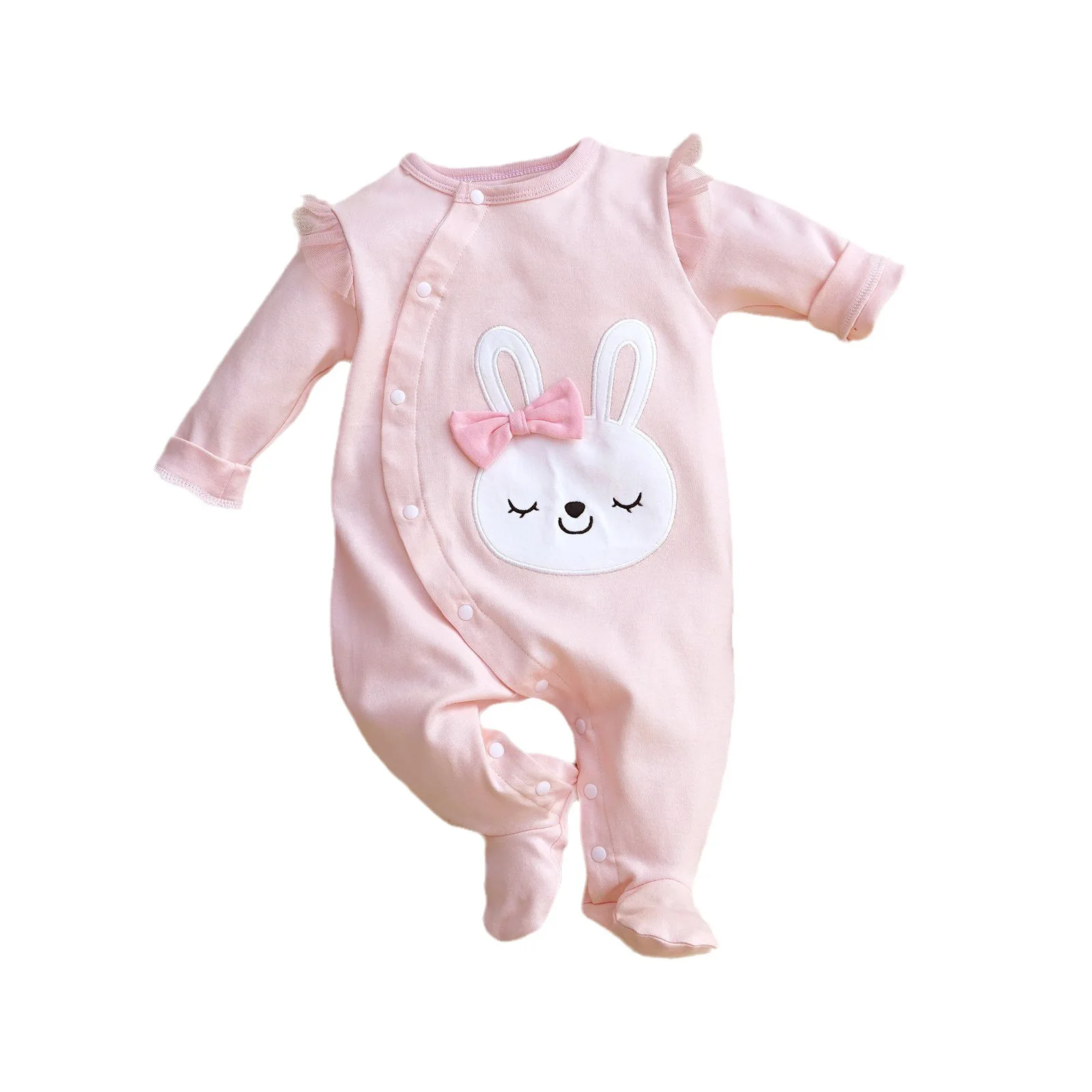 

0-12Months cute Baby Rompers Newborn Girls 100%Cotton Clothes of Long Sheeve Infant Clothing Pajamas Overalls