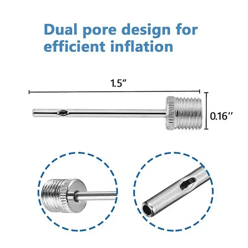 Nový sport bál huštění čerpadlo jehla pro fotbal basketbal kopaná nafukovací vzduch klapka adaptor nerez ocel čerpadlo 5/10/20PCS