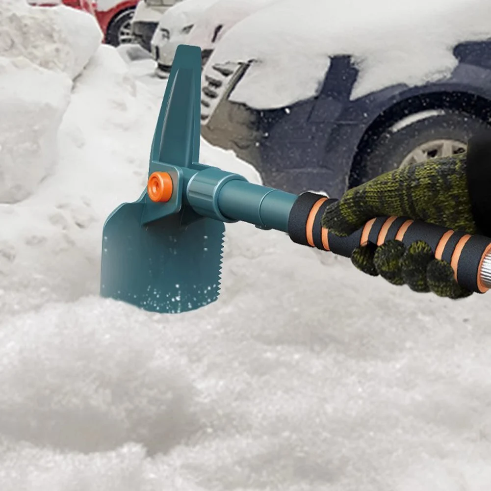 Extendable Snow Brush with Ice Scraper Car Snow Shovel Telescoping Ice Scraper Remover Winter Cleaning Tool for Cars & SUVs