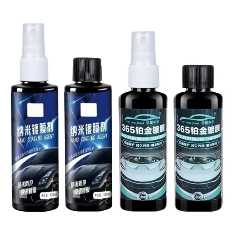 

Car Detailer Spray 2 Bottles Scratch Repair Polishing Multifunctional Interior Leather Cleaner Protective Car Wash Maintenance