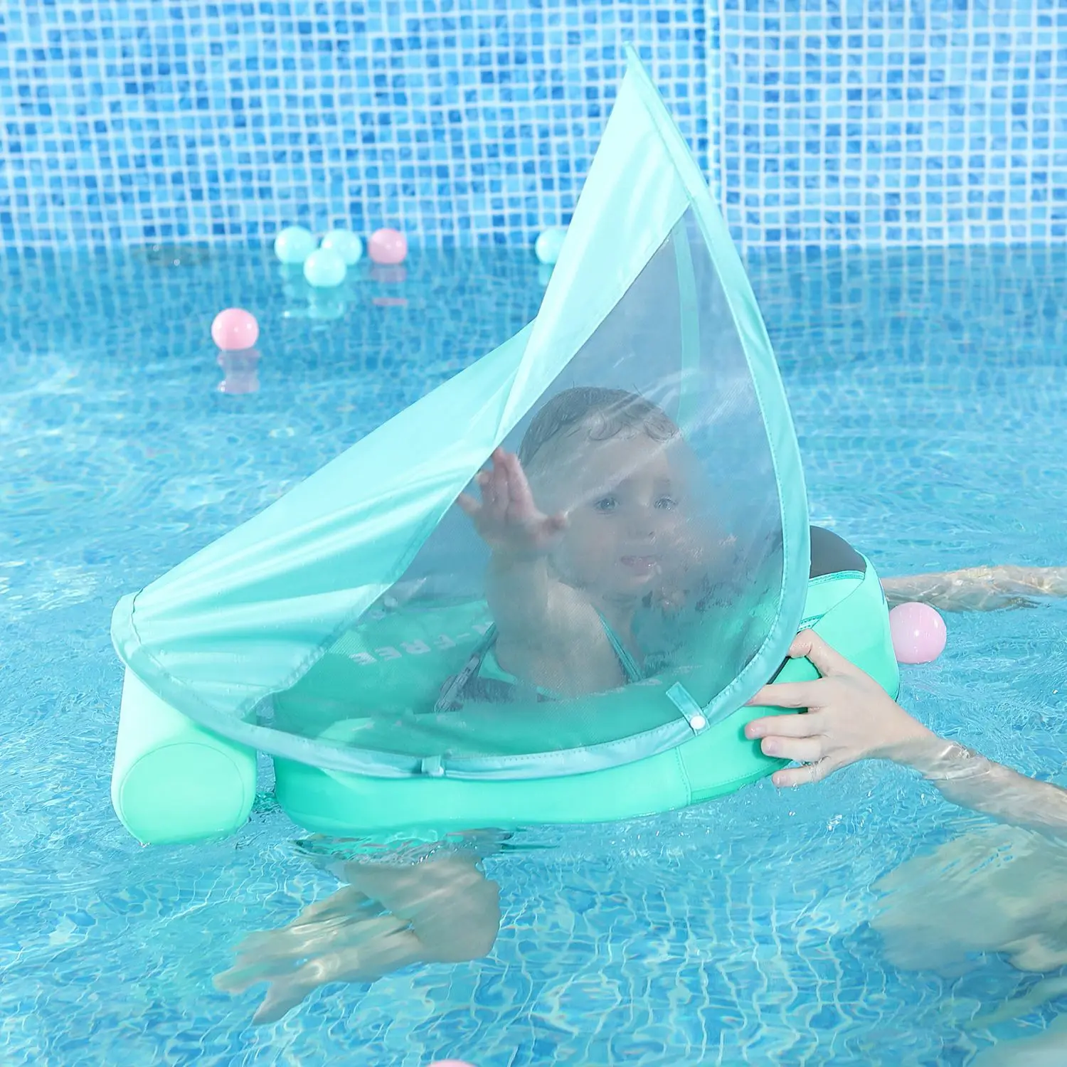 Swimming pool float Baby Mambobaby Waist Float Summer Outdoor Floating Ring Float Can Lie Down Solid Non Inflatable Neonatal Toy With Foot Mats swimming float seat