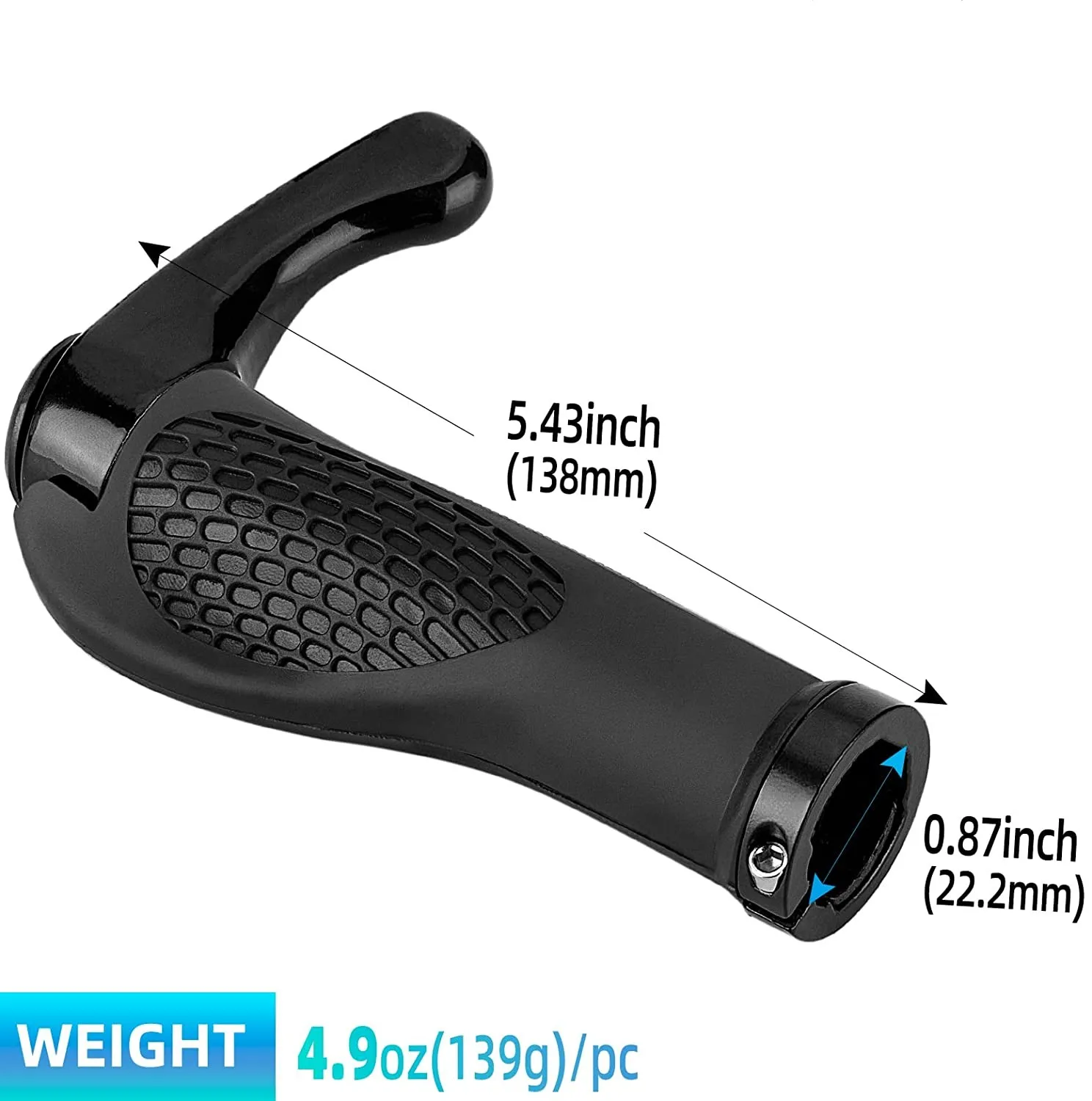 Ergonomic Anti-Skid Bicycle Handlebar Grips with Lock-On Design