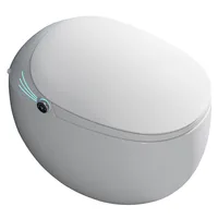 Egg-shaped smart toilet has no water pressure limit and is fully automatic. 1