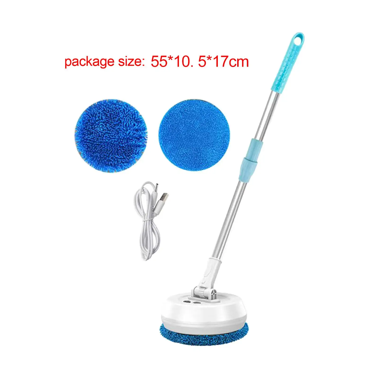 Cordless Electric Mop Duster Rechargeable Extendable Scrubber Floor Cleaner Polisher for Hanging Pictures Bathroom Walls Window