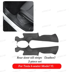 8 - Piece Door Sill Protector Set - Anti - Kick Entry Cover Pads and Mats for Enhanced Vehicle Protection (Rear 2pc)
