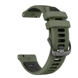 Versatile Sport Strap for Smartwatches - 18mm, 20mm, 22mm (Army Green Black)