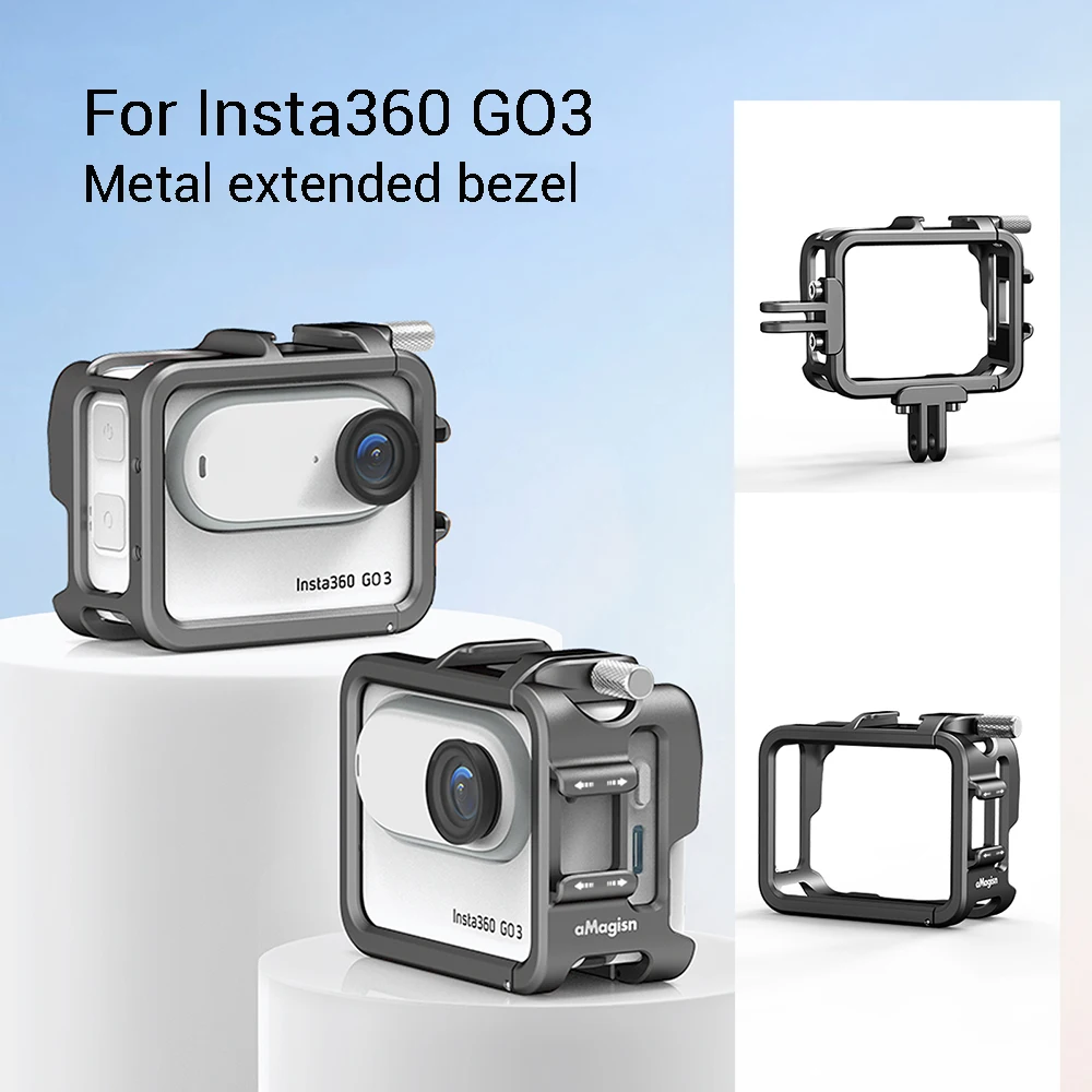 

For Insta360 GO 3 Accessories Metal Rabbit Cage For ANSTA 360 GO 3 Extended Bezel Protection Bezel Accessory