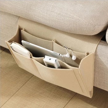 Felt Bedside Storage Bag – Hanging Caddy for Bed, Sofa, & Desk 1