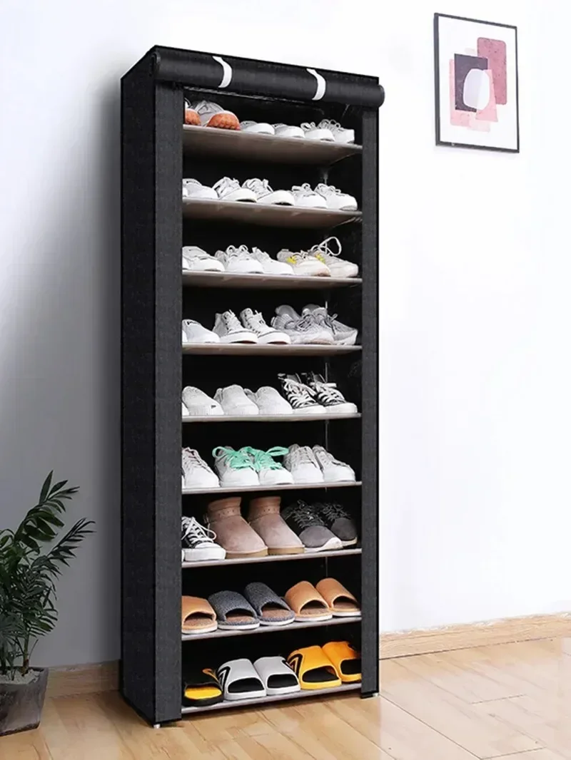 Description Picture 4 of itemShoe Rack with Covers Large Capacity Stackable Multilayer Nonwoven Dustproof Storage Cabinet Bedroom Space-saving Shoe Shelf