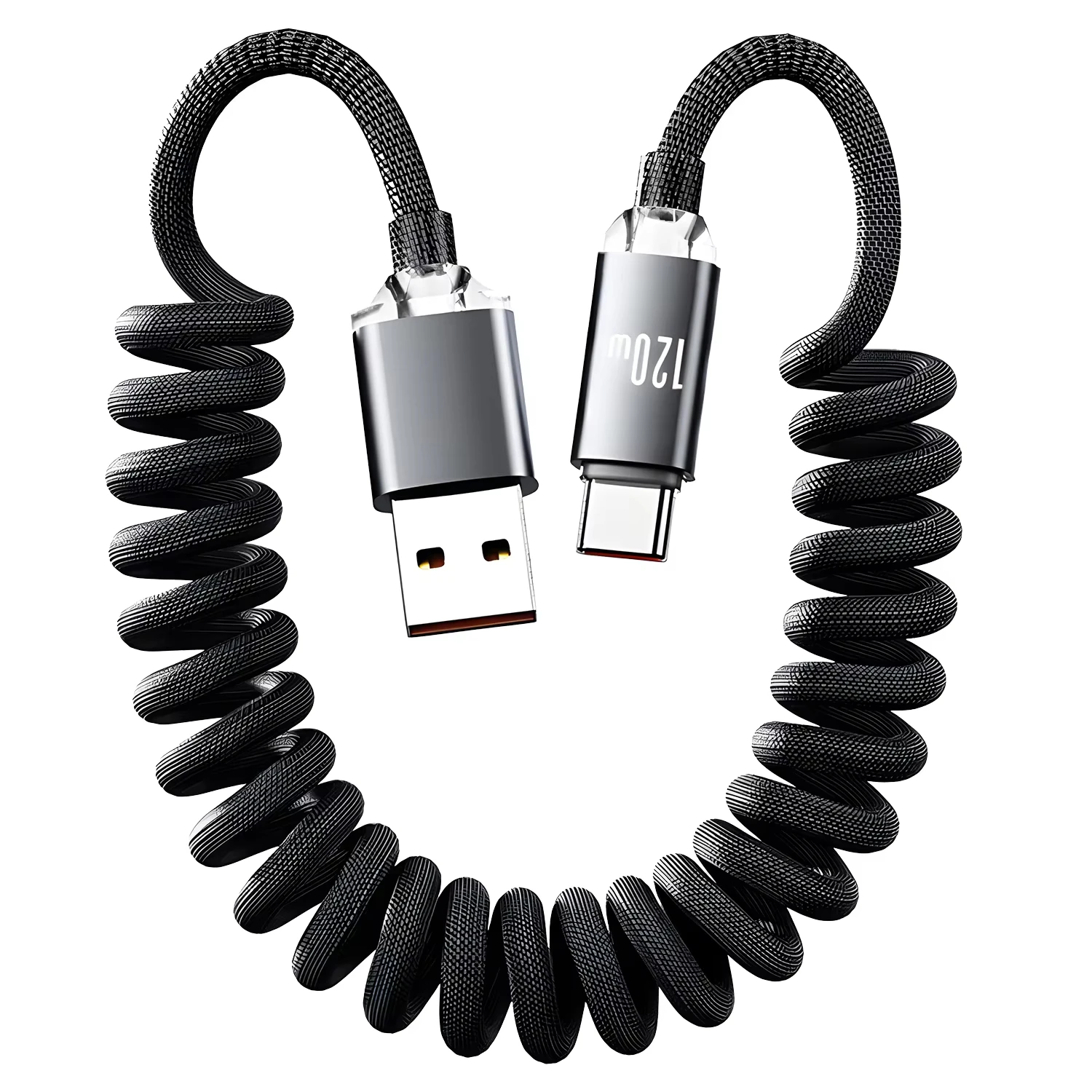 ตัวเลือกสินค้า สายชาร์จเร็ว 120W สำหรับรถยนต์ USB-C to USB-C รองรับ iPhone Samsung Xiaomi