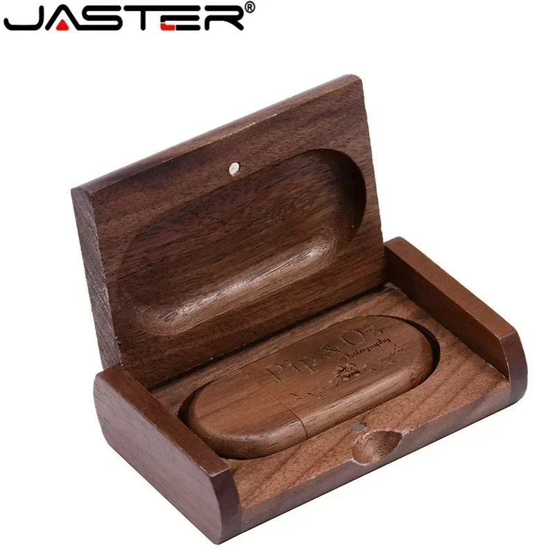 JASTER USB Flash Drive 1PCS Free Wooden+Box Pendrive 4GB 8GB 16GB 32GB 64GB U Disk Memory Stick Wedding Gift usb flash drive flash drive