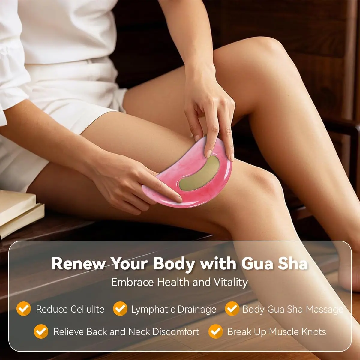 Resin Body Gua Sha Tool Cellulite Guasha Tool for Body Body Massage Tools Lymphatic Drainage Tool Women's Body Shaping Tools