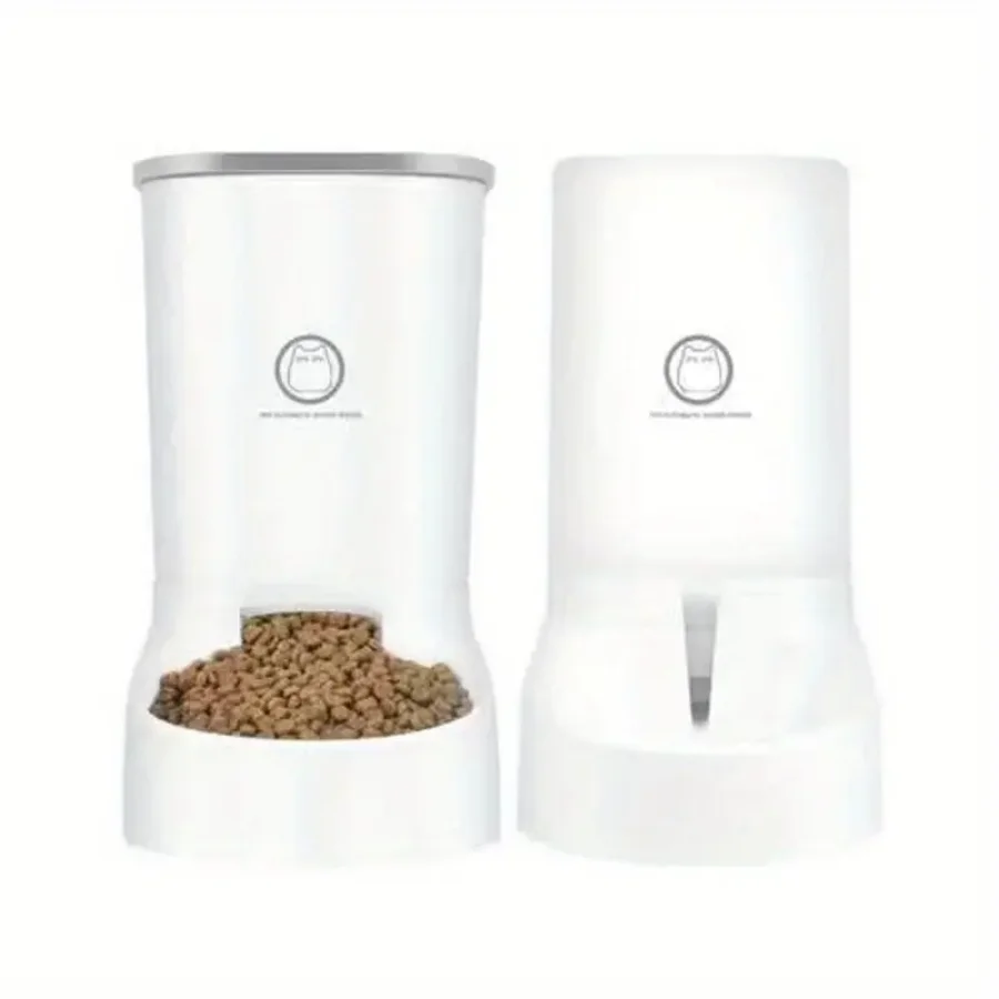 Automatic Pet Feeder with Large Bowl & Water Dispenser 5