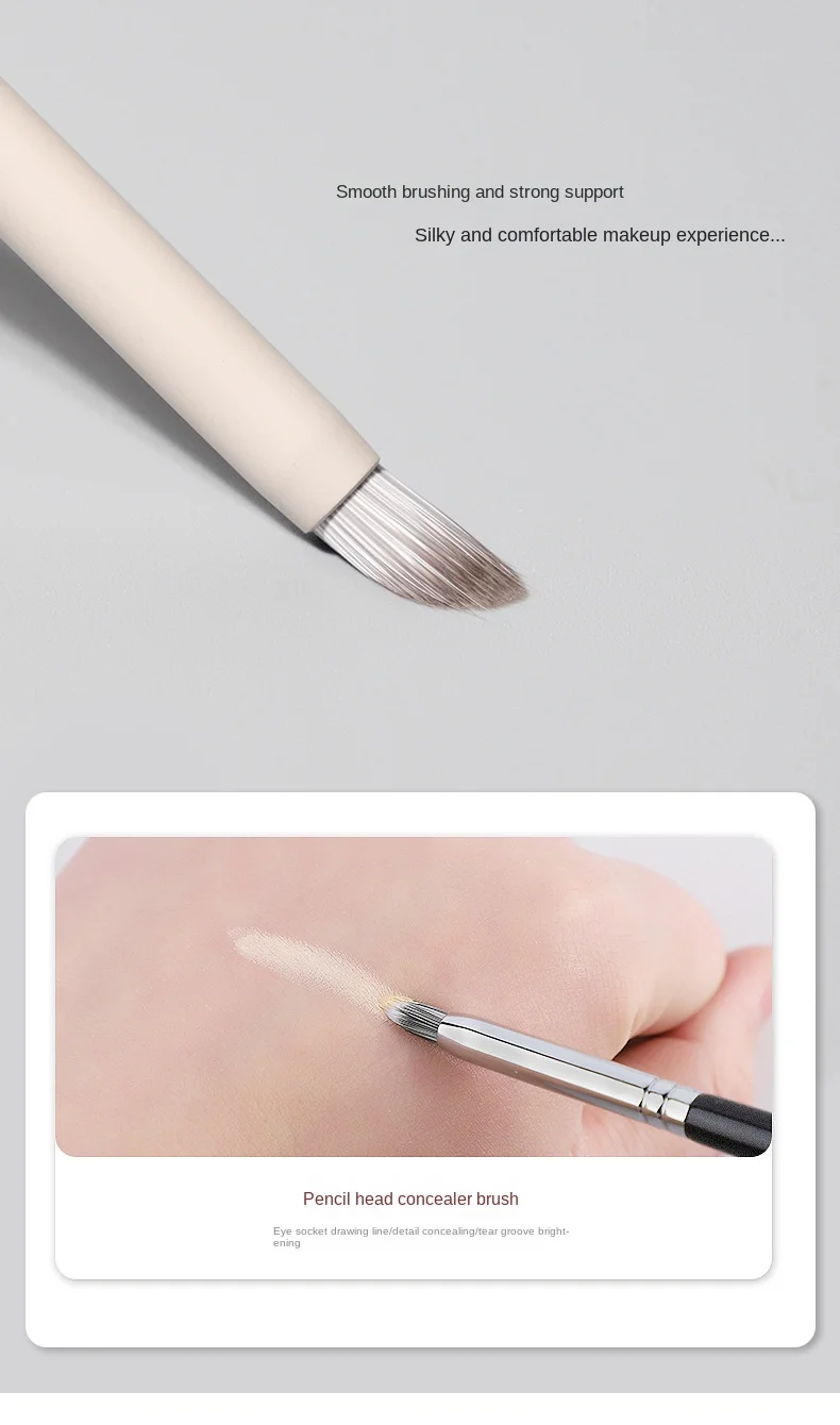 Pencil Tip Concealer Brush Decree Pattern Lacrimal Sulcus Eye Bag Dark Under-eye Circles Precise Concealer Brush Small Makeup_voghion.com