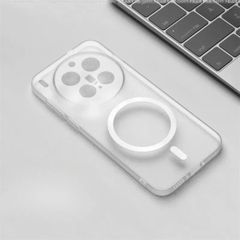 Luxury Translucent Soft TPU Magnetic Phone Case with Full Protection