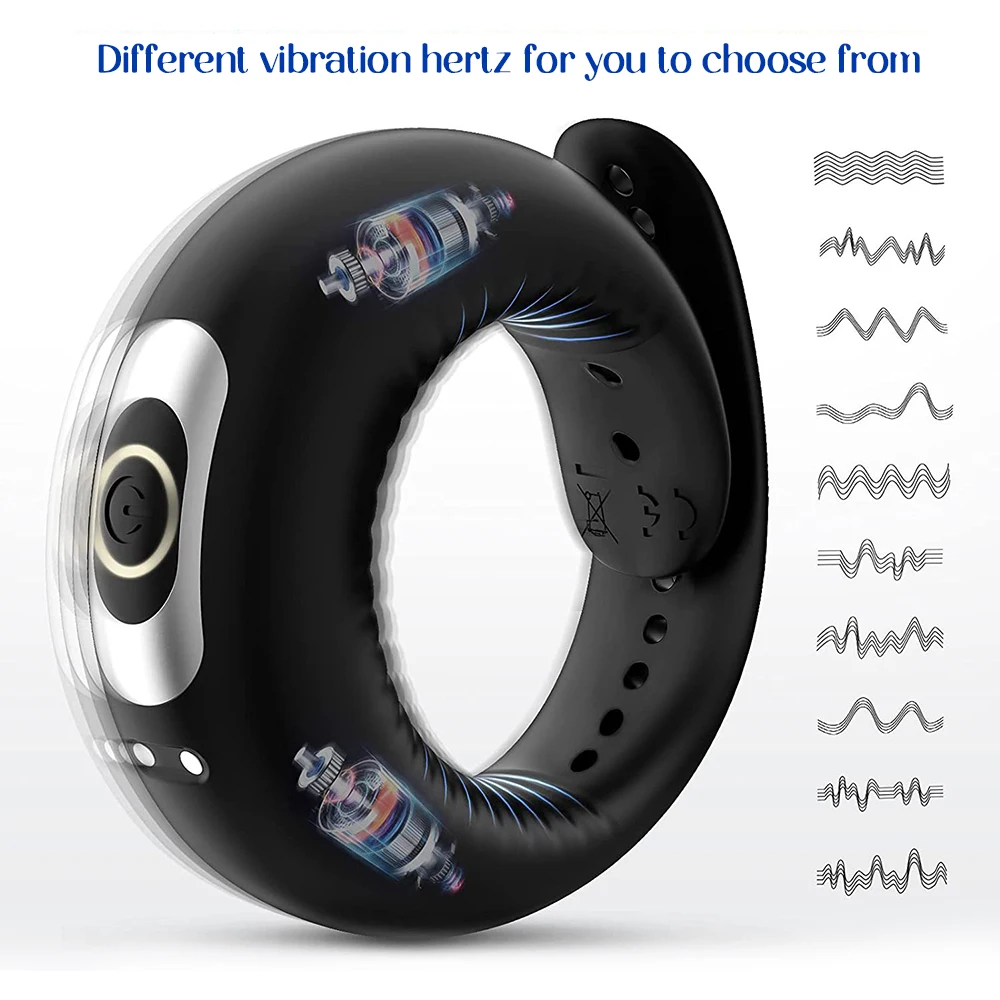 Waterproof Rechargeable Male Penis Ring for Delayed Ejaculation