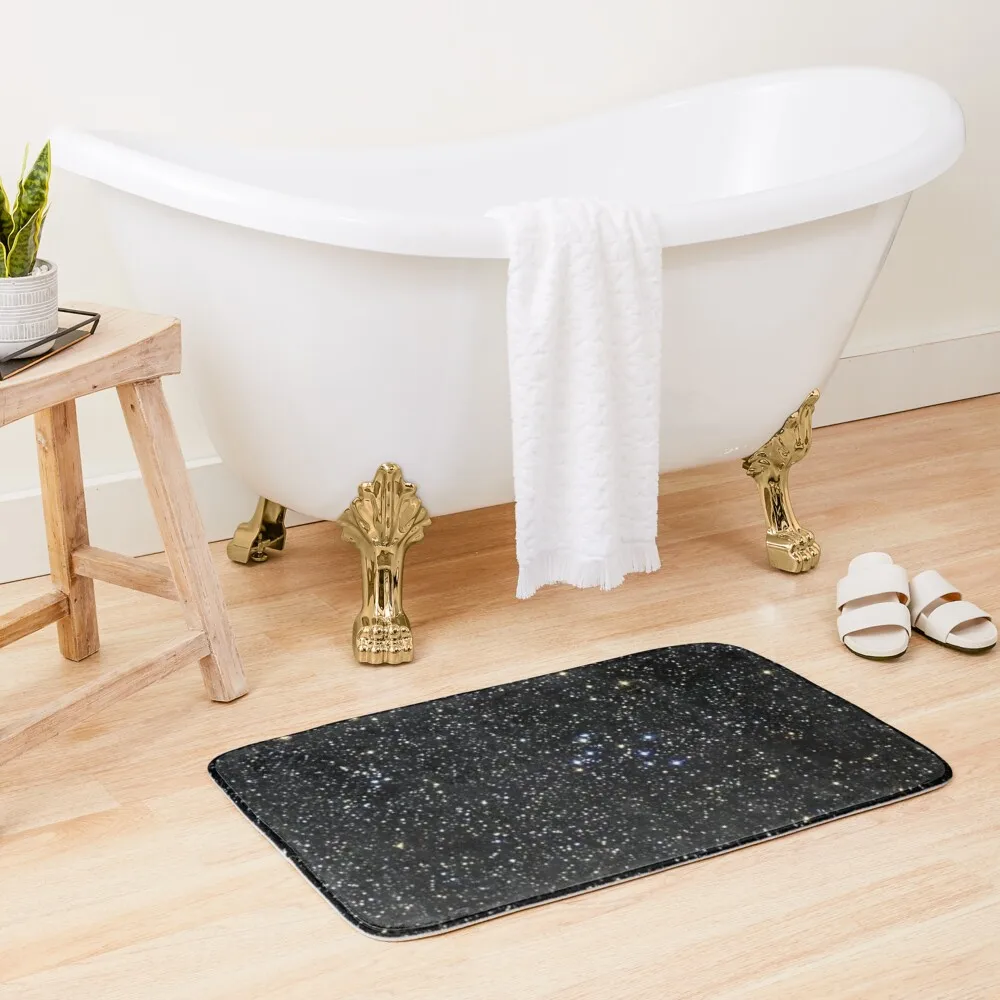 

Black Glitter Bath Mat Absorbent Bathroom Rug