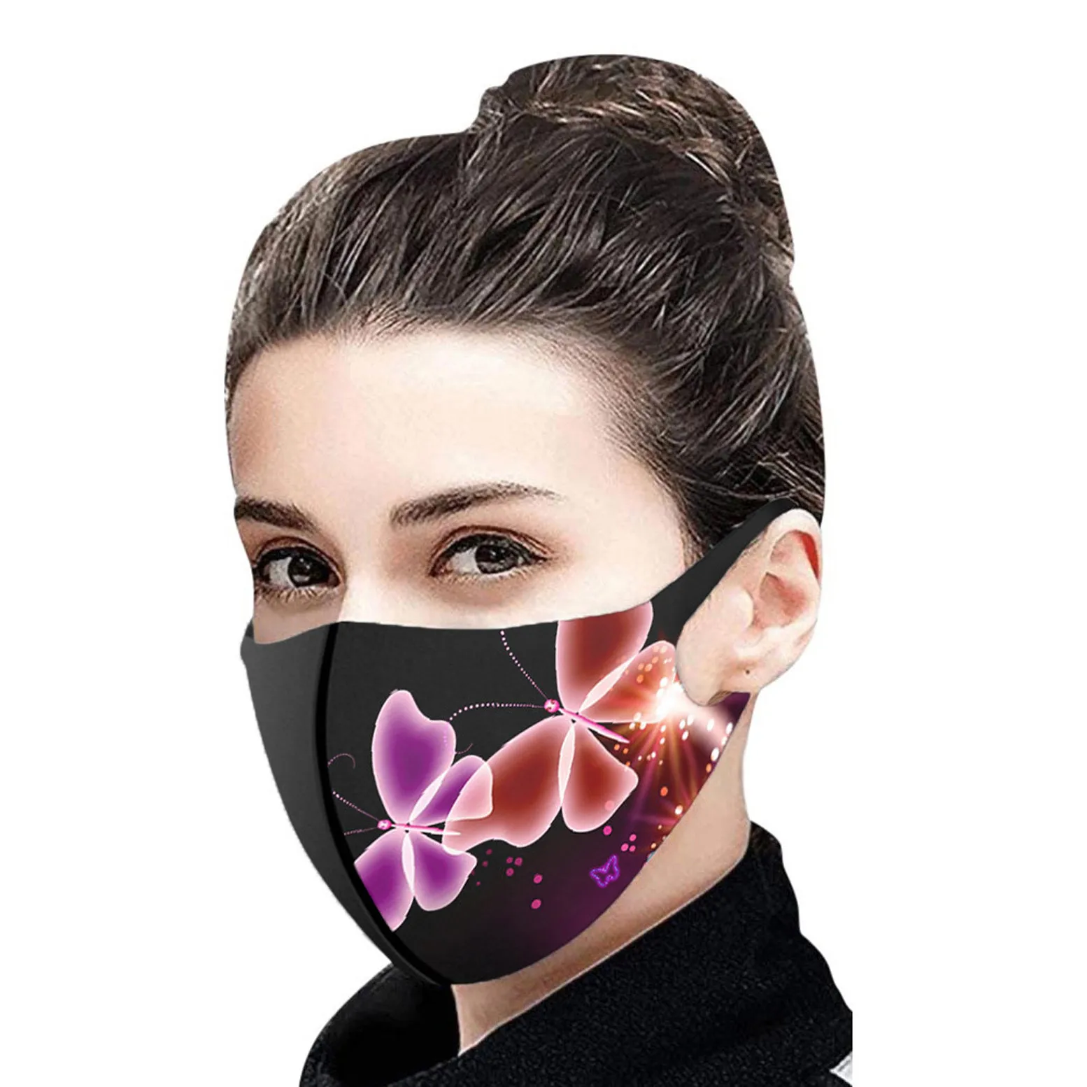 5pcs Adult'S Prints Protection Face Mask Washable Earloop Mask Mascarillas Desechables Disposable Mouths Covers Dust Mask