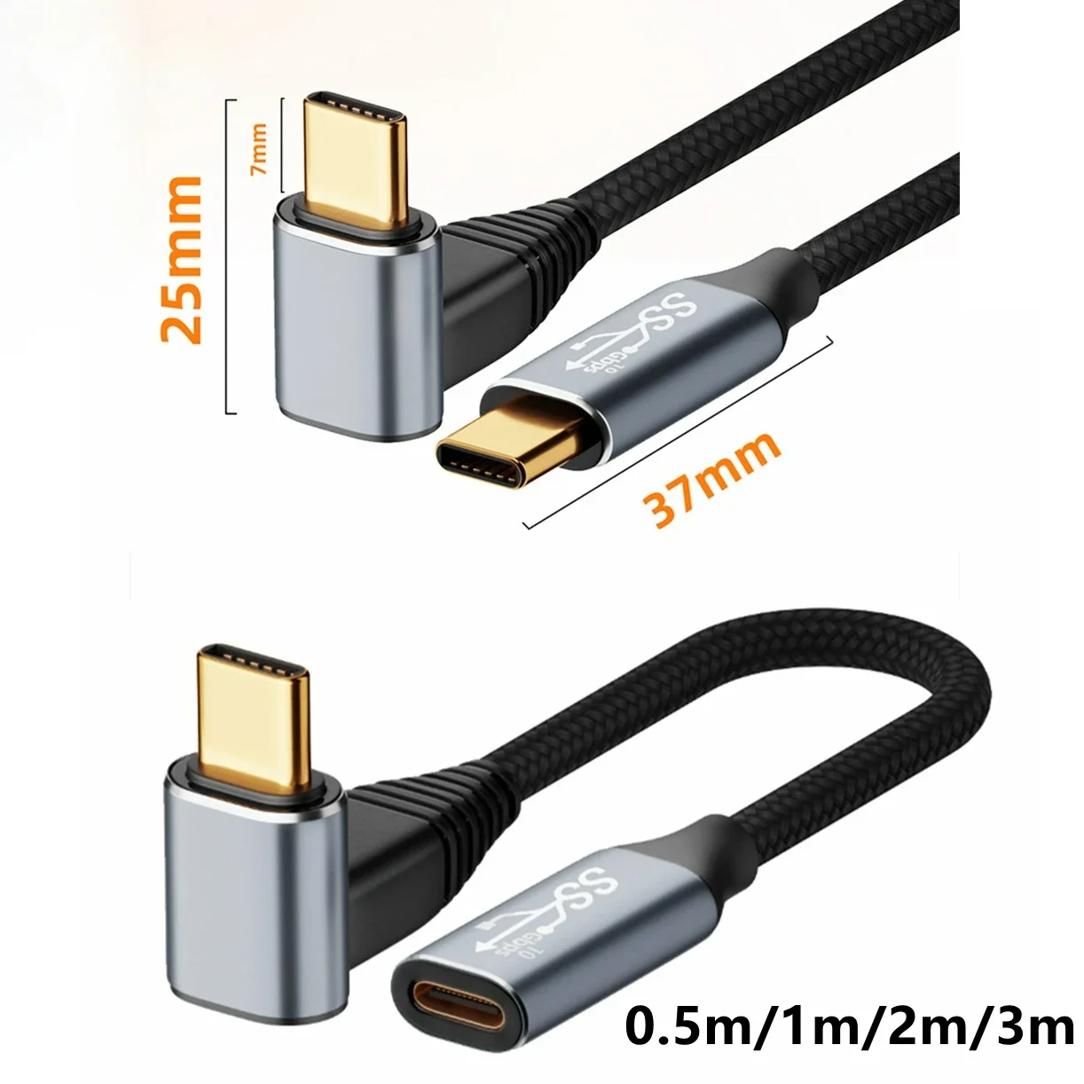 Premium 3M USB-C Fast Charging Cable - 10Gbps Thunderbolt 3, 4K 60Hz, 100W PD