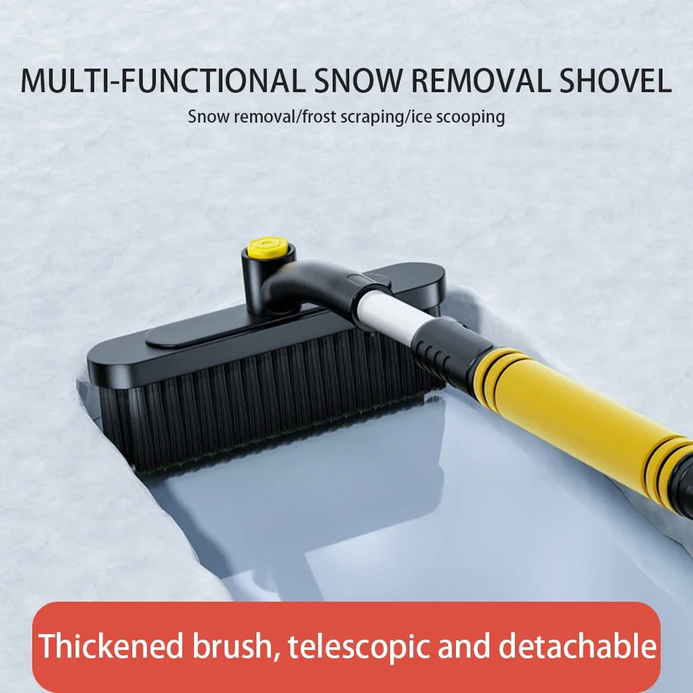 2026 New 3 In 1 Extendable Car Snow Shovel Brush With Ice Scraper Windshield Deicer Remover Tool for Winter Auto Defrosting