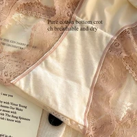 Slip en dentelle à panneaux en Satin, sous-vêtements Sexy pour femmes, culotte taille basse, slip doux, Lingerie confortable, Тру Жсы => Kamiе 5