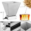 4L Stainless Steel Malt Crusher Adjustable Barley Grinder Low Speed Drill Available Manual Malt Mill Food Grinding Machine 5