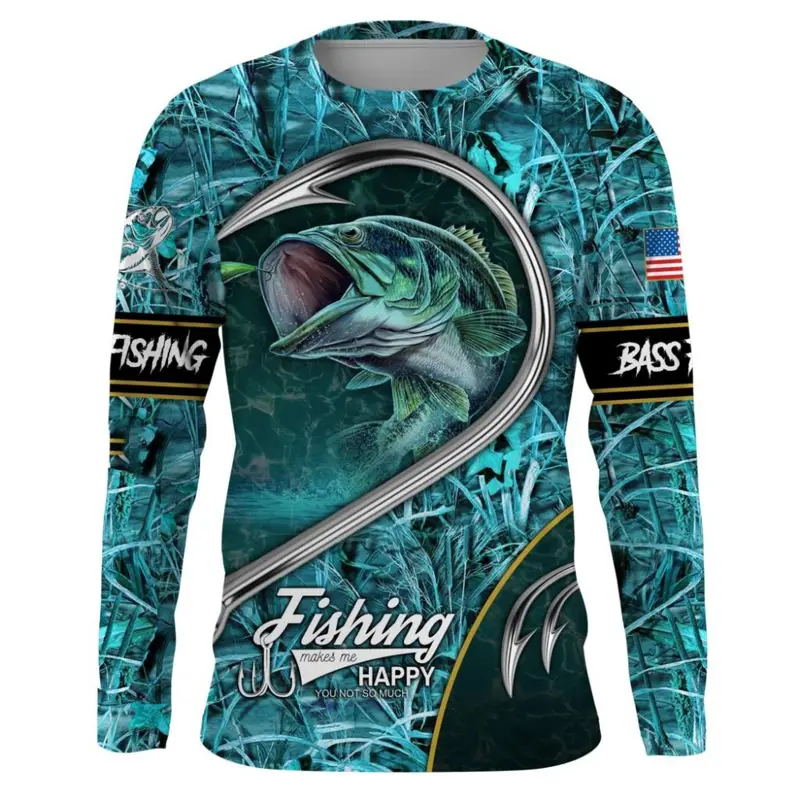 Fishing Shirts Men's T-Shirts Long Sleeve Mens Clothes Autumn Streetwear Crew Neck Pullovers Mens T Shirt Casual Men Clothing - Image 10