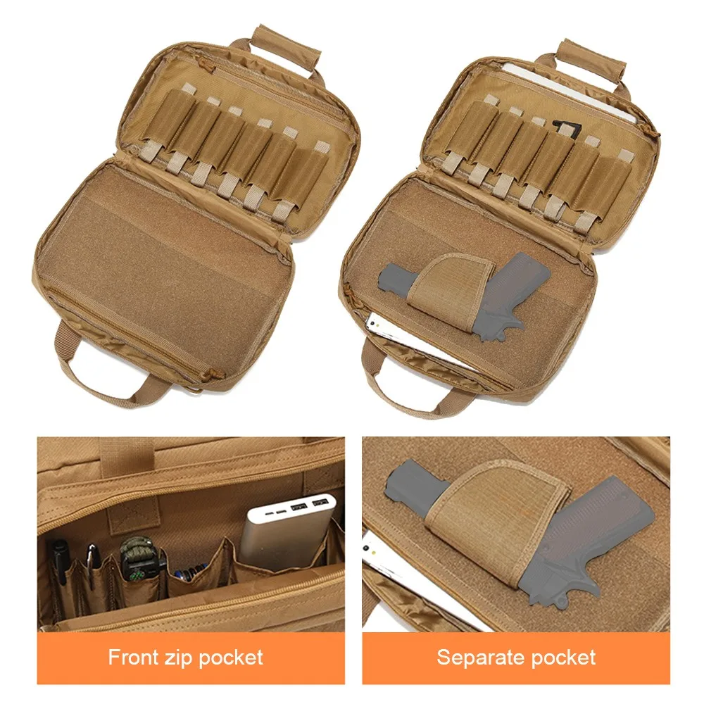 Large Molle Bag for Gun Concealed Carry Pistol Case Outdoor Shoulder Handbag EDC Pouch Magazine Holder Shooting Hunting Pack 3