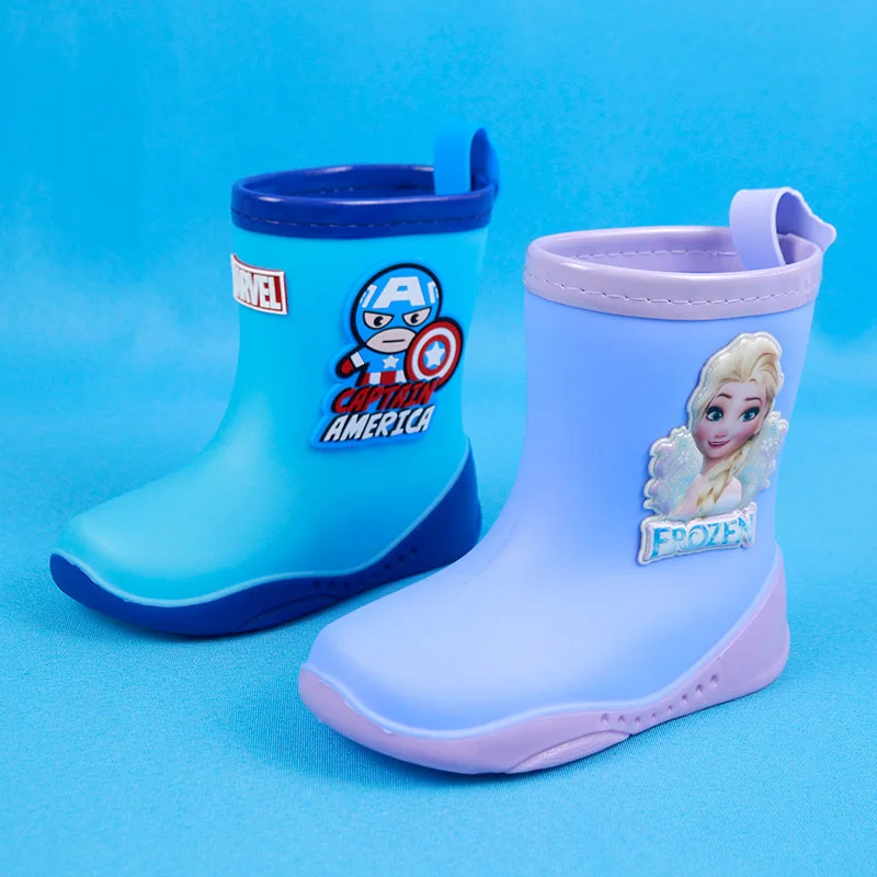 

Disney cartoon girls frozen Rain Boots Student Children's Princess cars Fashion Boots Water Non-Slip Short shoes