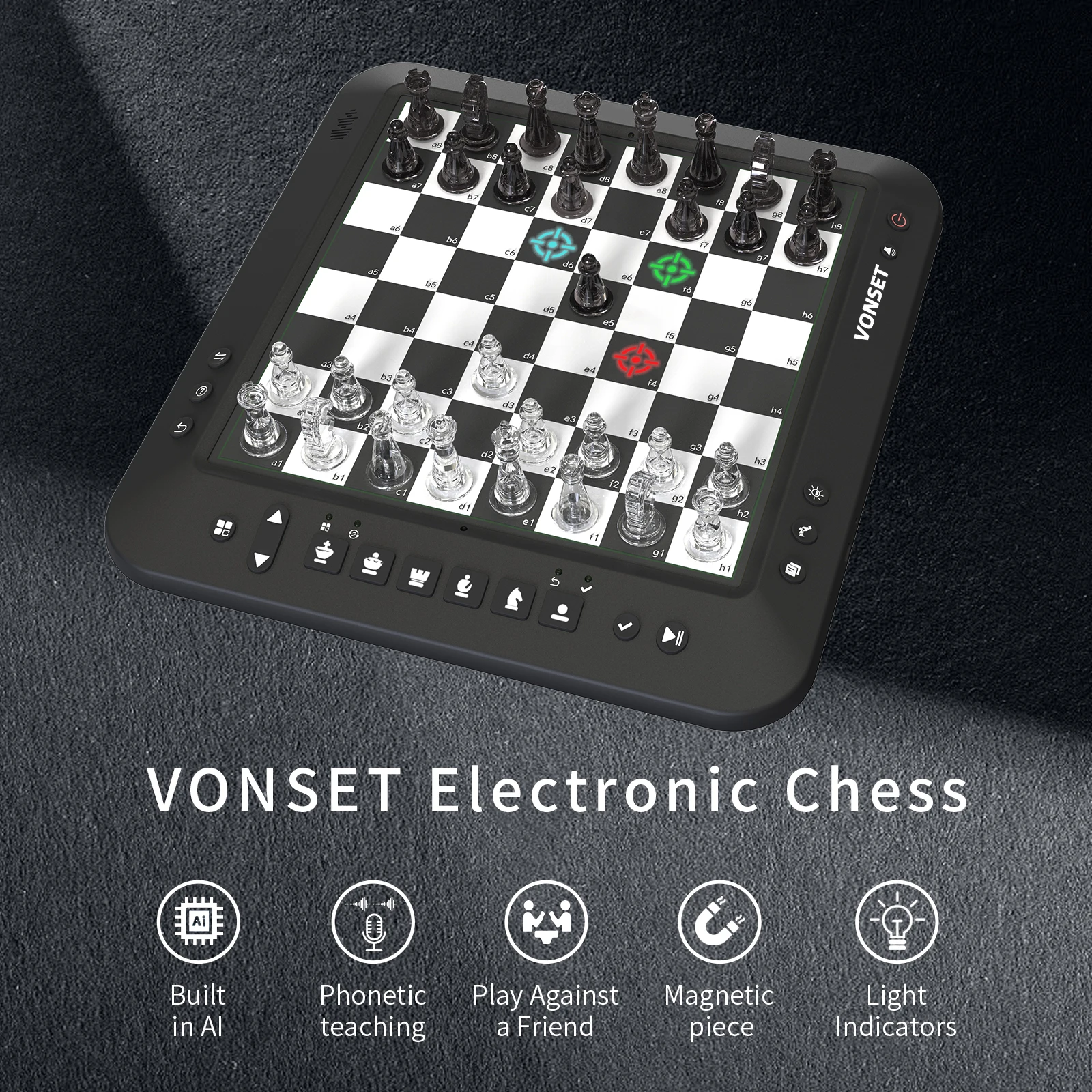 AI Intelligent Electronic Chess Beginner Learning Adversarial Single Player Chess Game Board Game Children Toy Puzzle Education - Image 3