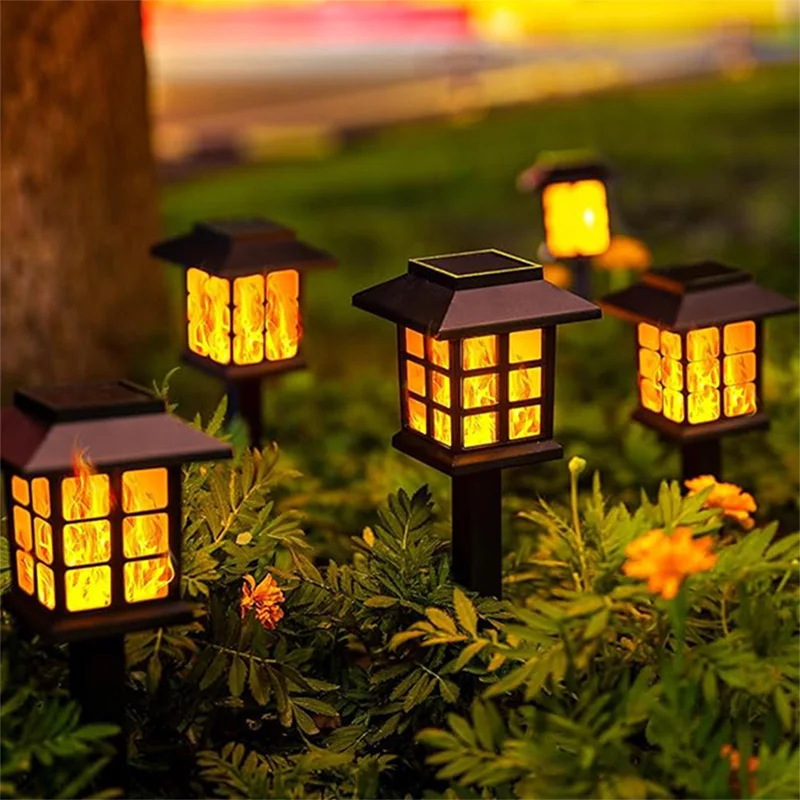 Flickering Flame LED Solar Outdoor Lights, Waterproof Solar Garden Lights for Garden,Landscape,Path,Yard