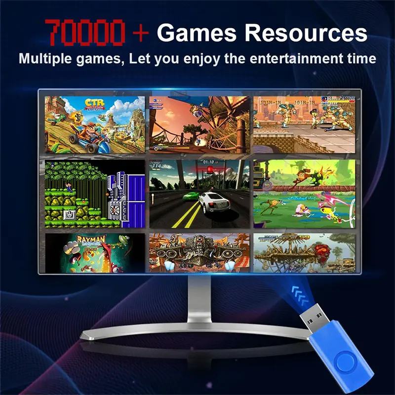 Plug-and-Play NEW Retro Gaming Device 70000+ Games for Wii
