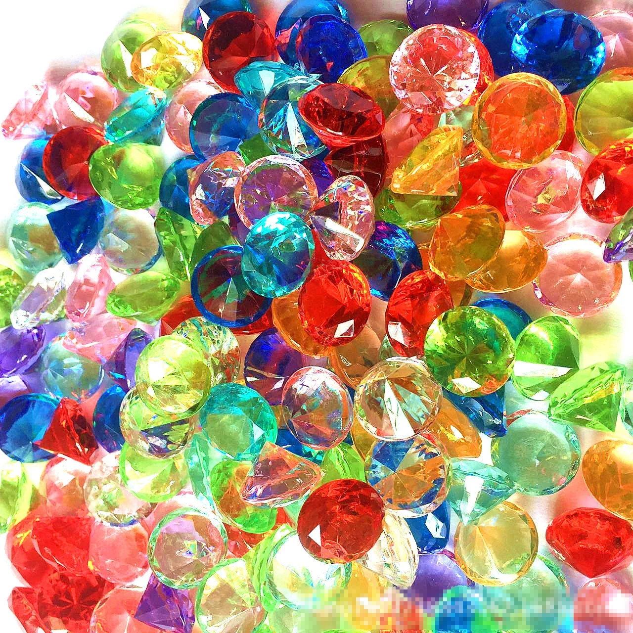 Crystal Gem Diamond Jewels Treasure Chest Pirate Confetti 50pcs Birthday Party Centerpiece DIY Home Decor Gift Wedding Festival gem toys,party toys,toy gift filler