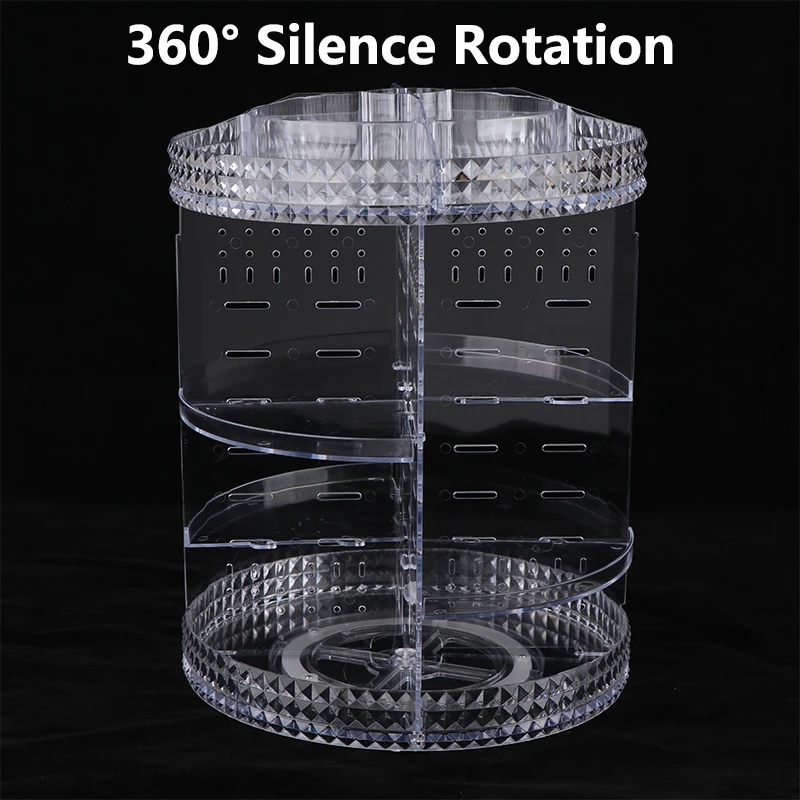 Large-capacity Makeup Organizer With 360 Rotating Storage Box For Cosmetic Organizer With 70% Space Saving Design For Vanity 4