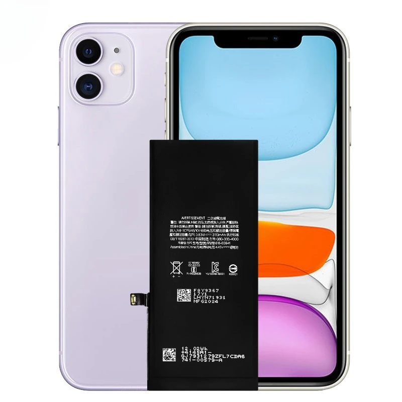 Battery for IPhone 11 Mobile Phone Batteries Health 100% No Pop-up Interruptions High Quality  Replacement Bateria Grade A Cell - 4