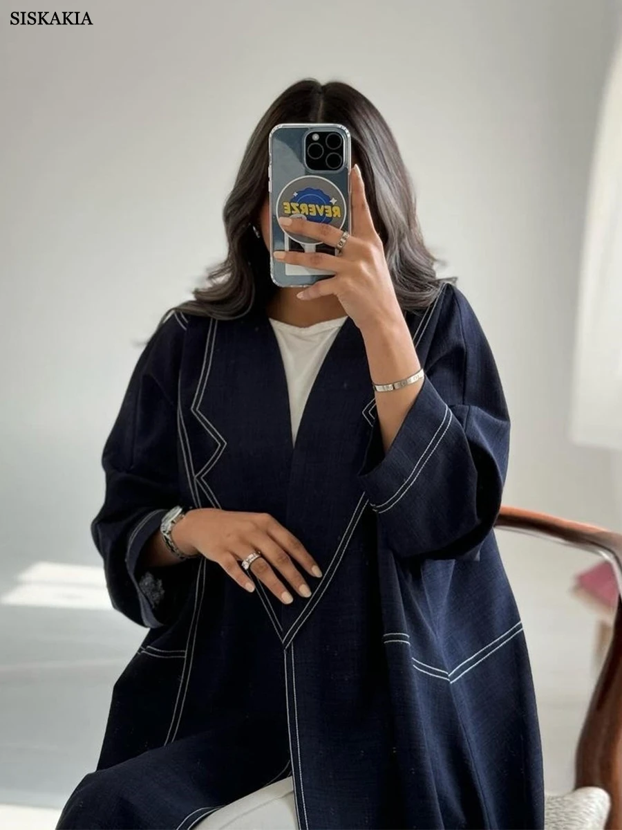 فستان من سيسكاكي-دينيم مرقع ، عباية ، دبي ، إسلامي...