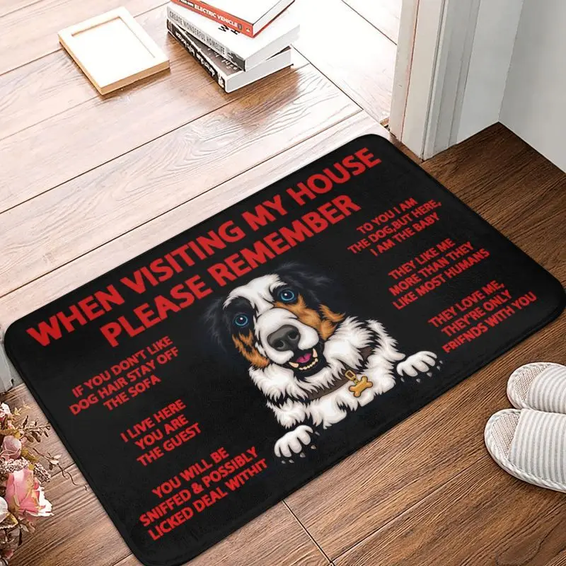 Peeking Dog Doormat-18X30