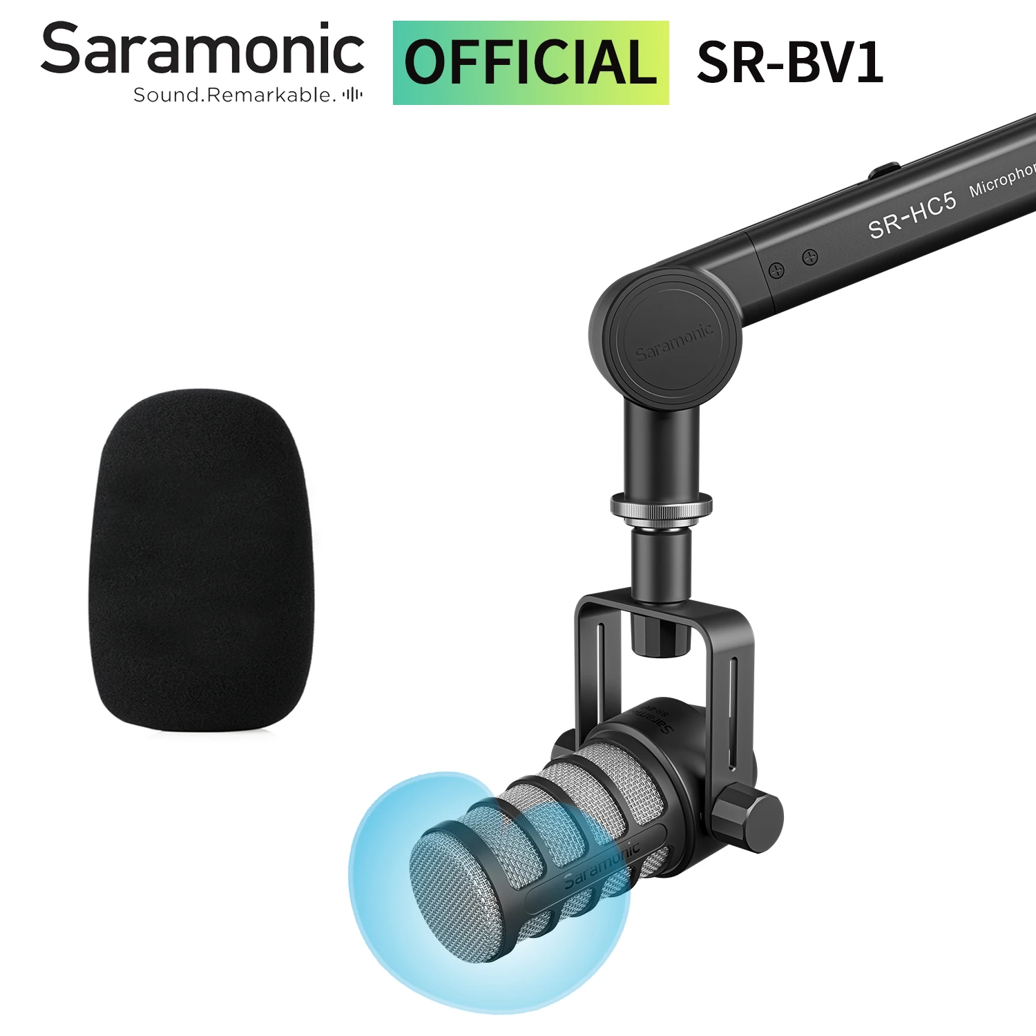 Saramonic SR-BV1 Cardioid Broadcasting Dynamic Microphone for Live Streaming Bodcasting Podcasting Recording Studio Youtube wireless microphone