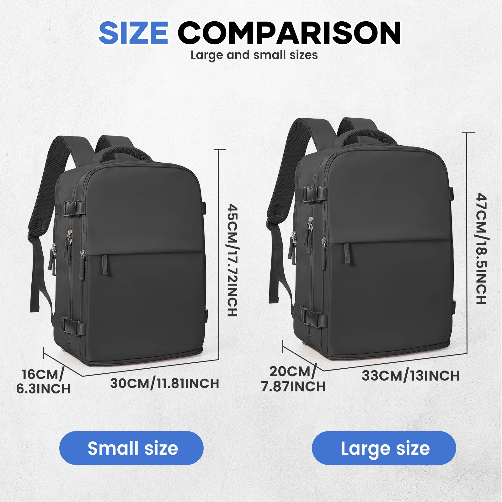 Lightweight Unisex Travel Backpack Functional Design Shoe Compartment Bags- Multi-Functional Laptop Backpack for, Hiking, School
